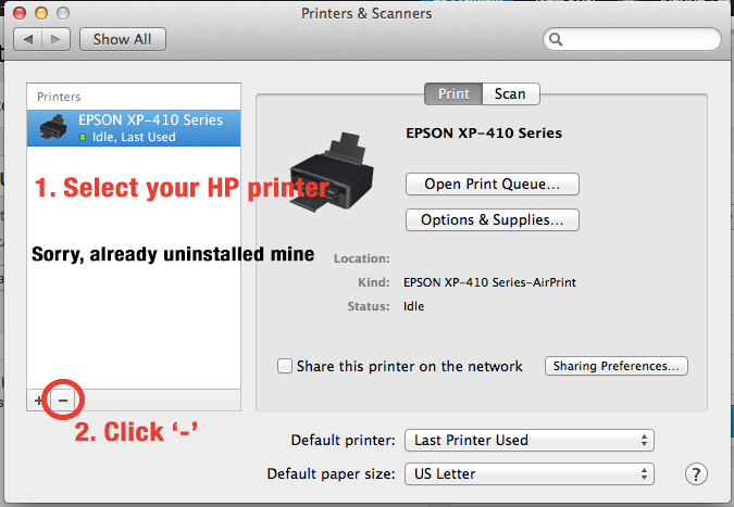 mac hp utility scan settings